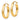10k Gold Polished Oval Tube Hoop Earrings - Modern Chic Design - Image 2