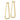 10k Gold Polished Triangle Dangle Hoop Earrings - Image 2