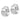 10k White Gold Polished 7mm Hoop Earrings - Image 2