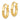 10K Gold Diamond-Cut Hoop Earrings - Chic Everyday Style - Image 2