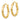 10K Gold Diamond-Cut Hoop Earrings - 22mm Elegance for Everyday Wear - Image 2