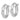 10k White Gold Polished 2.9mm Hoop Earrings for Effortless Everyday Style - Image 2
