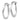 10k White Gold Twist Hoop Earrings - Image 2