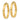10k Gold Polished Medium Hoop Earrings with Diamond Cut Edges - Image 2