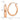10k Rose Gold Polished Oval Tube Hoop Earrings - Image 4