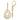 10k Two-Tone Diamond Cut Leverback Earrings for Effortless Style - Image 1