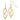 10k Gold Twisted Dangle Earrings for Effortless Elegance - Image 1