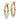 10k Two-Tone Hollow Hoop Earrings for Effortless Style - Image 2