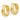 10k Yellow Gold Curved Hoop Earrings for Effortless Chic - Image 2