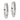 10k White Gold Modern Hinged Hoop Earrings - Image 2