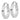 10k White Gold Polished Square Tube Hoop Earrings - Image 2