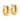 10k Gold Polished Hinged Hoop Earrings - Image 2