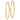 10k Gold Polished Round Endless Hoop Earrings - 35mm - Image 2