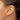 10k White Gold Polished Round Hoop Earrings - Image 3