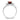 10K White Gold Oval Garnet and Diamond Ring for Modern Elegance - Image 3