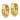 10k Gold Polished Hinged Hoop Earrings - Image 2