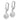 14k White Gold Polished Diamond-Cut Circle Dangle Leverback Earrings - Image 2