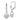14k White Gold Polished Diamond-Cut Circle Dangle Leverback Earrings - Image 1
