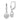 14k White Gold Polished Diamond-Cut Circle Dangle Leverback Earrings - Image 6