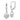 14k White Gold Polished Diamond-Cut Circle Dangle Leverback Earrings - Image 5