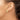 14k Gold & White Rhodium Diamond-Cut Half Hoop Non-Pierced Earrings - Image 3