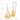 14k Gold Polished Abstract Dangle Earrings for Effortless Style - Image 3