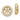 14k Gold Diamond Circle Earring Jackets for Effortless Elegance - Image 1