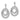 10k White Gold Double Circle Diamond Earring Jackets for a Chic Layered Look - Image 2
