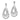 10k White Gold Teardrop Diamond Earring Jackets for Chic Layering - Image 2