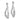 10k White Gold Twisted Teardrop Diamond Earring Jackets - Image 2