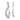10k White Gold Twisted Teardrop Diamond Earring Jackets - Image 1