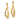 14k Gold Twisted Teardrop Earring Jackets with Diamonds - Image 2