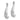 10k White Gold Diamond Earring Jackets for a Chic Layered Look - Image 2