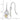 14K Two-Tone Diamond Double Heart Dangle Earrings for Quinceañera - Image 3