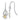 14K Two-Tone Diamond Double Heart Dangle Earrings for Quinceañera - Image 1