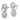 14K White Gold Diamond Infinity Drop Earrings - Image 2