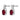 10k White Gold Ruby and Diamond Drop Earrings for Effortless Glam - Image 2