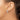 10k White Gold Diamond Oval Hinged Hoop Earrings - Image 3