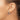 10k White Gold Black Diamond 2mm Hoop Earrings - Sleek Hinged Design - Image 3