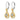 10k Two-Tone Diamond Teardrop Drop Earrings - Image 2