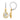 10k Two-Tone Diamond Teardrop Drop Earrings - Image 1