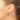10k White Gold Oval Sapphire & Diamond Hook Earrings - Image 3