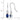 10k White Gold Oval Sapphire & Diamond Hook Earrings - Image 4