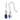10k White Gold Oval Sapphire & Diamond Hook Earrings - Image 1