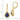 14k Pear Lapis and Diamond Leverback Earrings - View 4