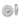 14k White Gold Diamond Double Circle Earring Jackets - Image 1