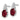 14K White Gold Ruby & Diamond Oval Post Earrings - July Birthstone - Image 2