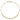 14K Gold Double Strand Cross Bracelet with Beads, 7.5 inches - Image 4