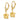 14k Satin and Diamond-Cut Plumeria Dangle Leverback Earrings - Image 1