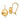 14k Gold Polished Button Kidney Wire Earrings - Image 1